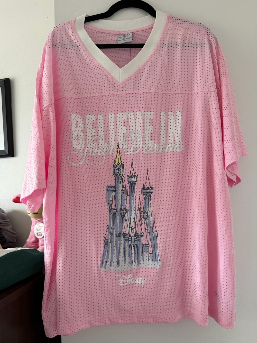 Disney Pink Castle Graphic with White Trim